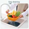 2in1 Kitchen Drain Basket Fruit Tray Fruit Vegetable Basin Double Layer Drain Basket  Kitchen Tools