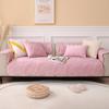 Practical Milk Velvet Leaf Pattern Sofa Cover Nordic Style Non-slip Couch Cover Washable Warm Sofa Mat Winter