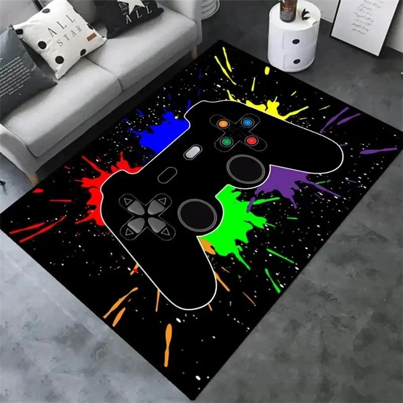 Игровые ковры для спальни, игровой комнаты, для мальчиков-подростков, с геймпадом, ковер, коврик для ванной, кухни, гостиной, напольный коврик, домашний декор, нескользящий придверный коврик