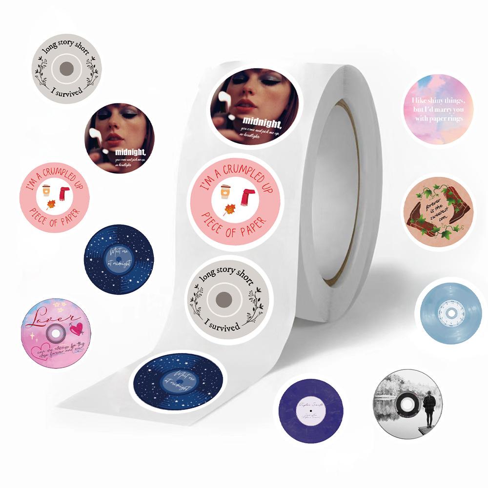 500 Sheets/roll Stickers Roll Stickers New Product Taylor Taylor Swift Creative Handbook Material Self-adhesive Sealing Stickers