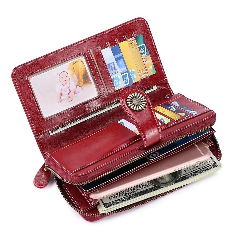 Женский длинный кошелек с RFID защитой