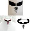 Retro Punk Gothic Heart Necklace With Electroplated Steel And Moon Element For Women