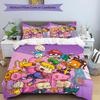 3pcs Rugrats in paris2 Design Cover Set - HD Printed Bedding with 1 Cover and 2 Pillowcases - Perfect for Home and Dorm Decor