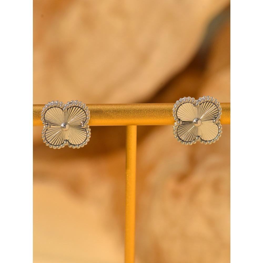 Высокая версия счастливых четырехлистных сережек-клеверов, легкие роскошные серьги Senior Sense Of New Niche Design, женские серьги