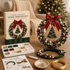 Beaded Christmas Wreath Kit DIY Craft Holiday Wreath Kit Beaded Wreath Kit  Home Decoration