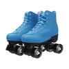 Adult Men's and Women's Double Rows of Leather Models Green Skates Four Roller Skates Pink Purple Flash Wheel Double Rows of Roller Skates
