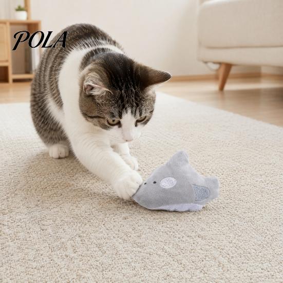 Игрушки для котят, Игрушки для кошек с кошачьей мятой, Плюшевые морские игрушки для кошек, Формы акулы, рыбы, ската, Интерактивный пищалка, Игрушка с натуральным наполнителем, Мягкая для жевания