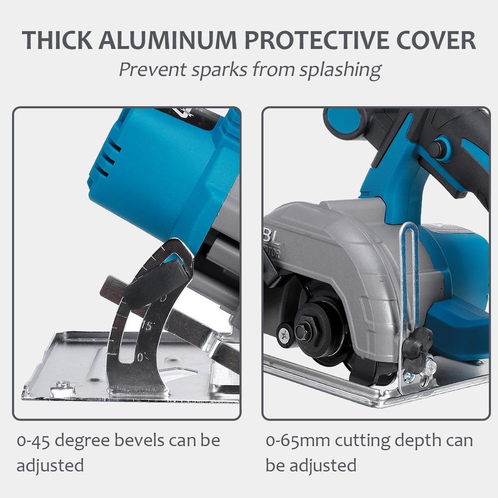 11000PRM 1500W Circular Saw Cordless Electric Saw Wood Cutters 125mm Electric Jigsaw Woodworking Tools with Battery