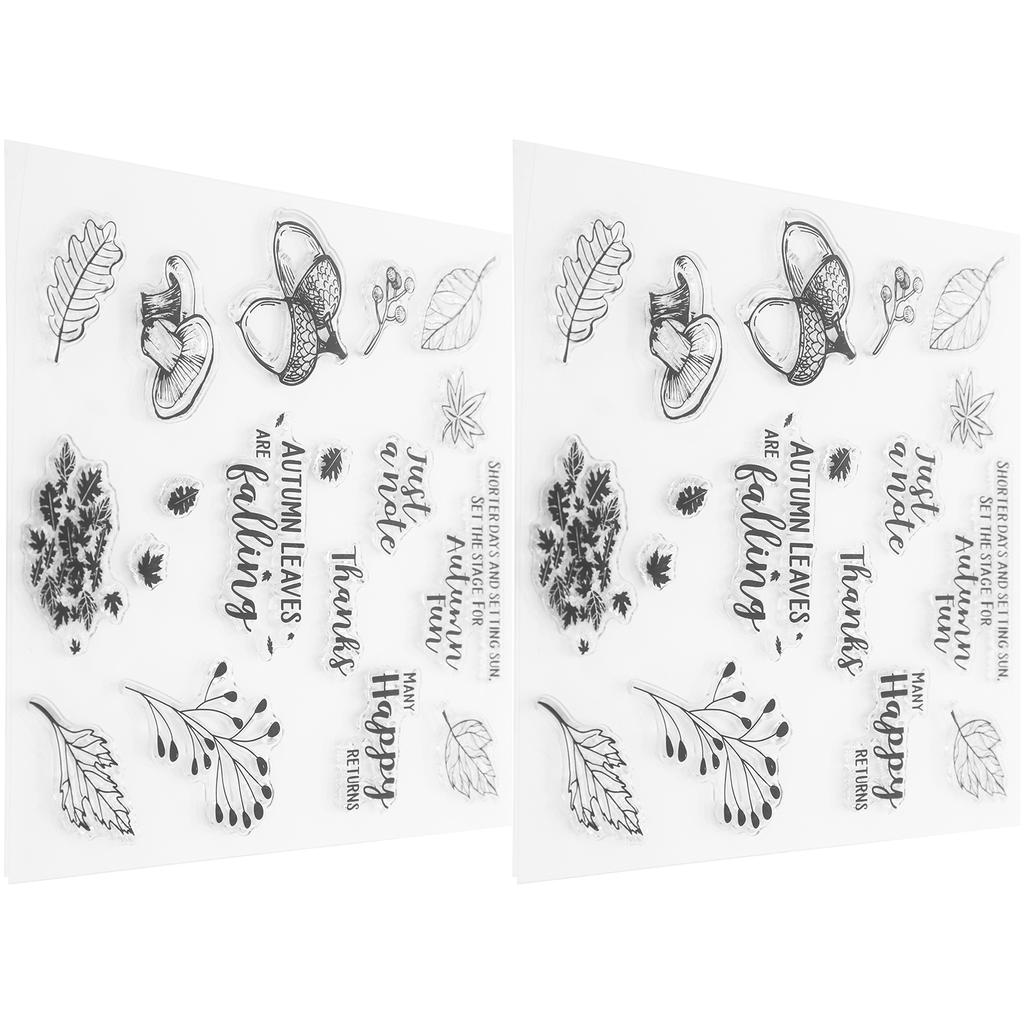 2 комплекта прозрачных штампов для декора открыток, тиснения, скрапбукинга, расходных материалов