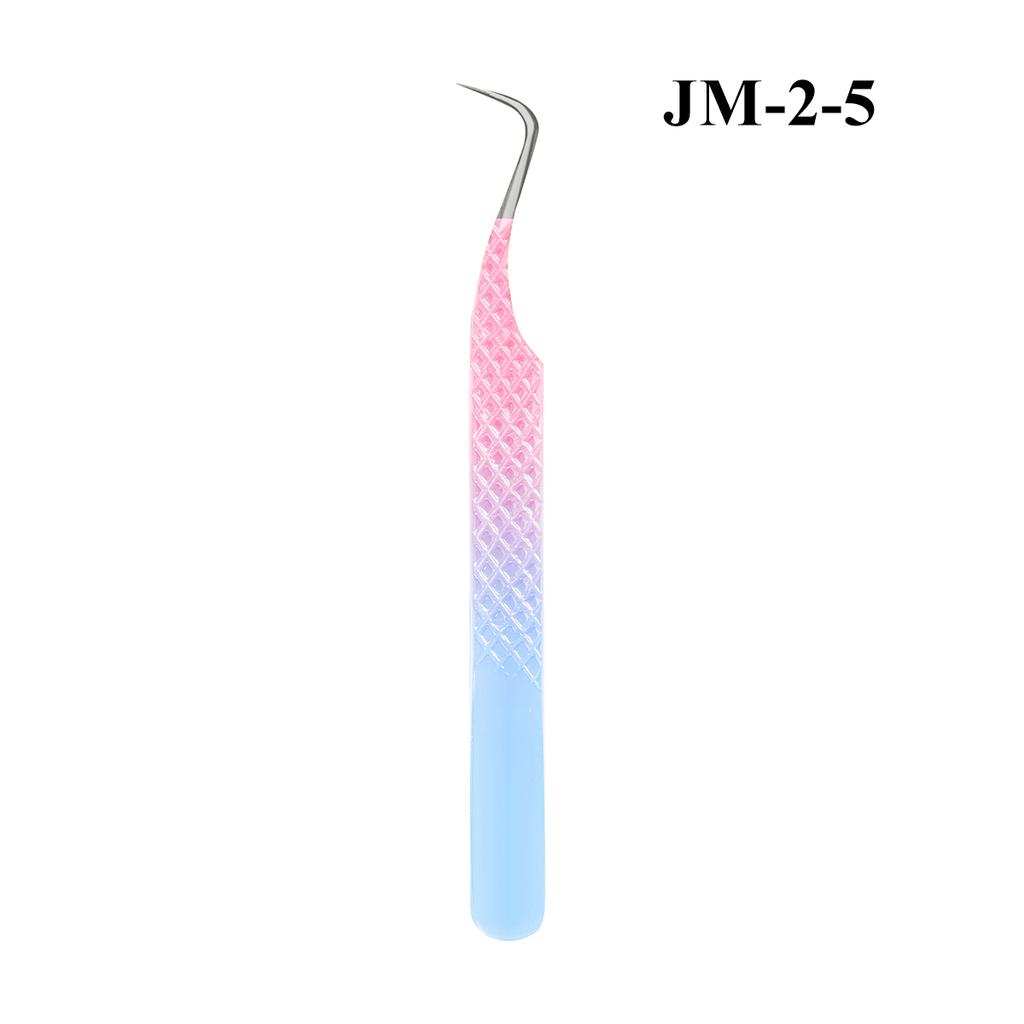 Free Custom Rose Gold pink with Gold Eyelash Extension Tweezers Private Label 410 Stainless Steel  Lash Tweezers