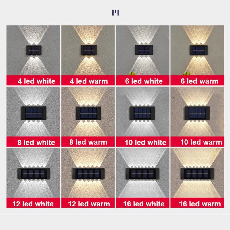 Solar Wall Lamp Outdoor Garden Lamp Waterproof Up and Down Luminous Lighting