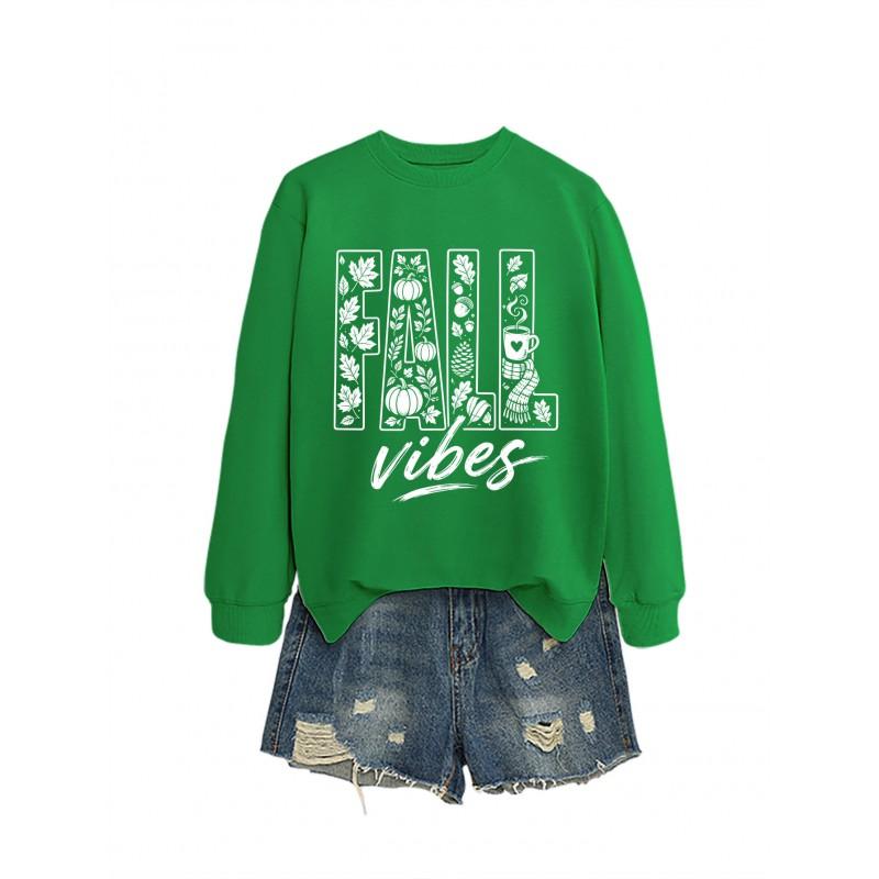 Womens Oversized Cotton Hoodie Sweatshirt Fall Print Graphic Loose Fit Long Sleeve Crew Neck