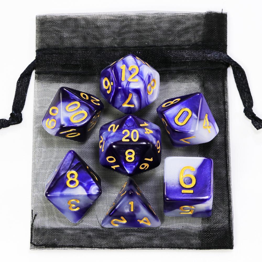 Игровые кости DND, ролевые игральные кости, набор кубиков для смешивания цветов с сумкой, 9 различных стилей, доступных для портативных игрушек, DND, RPG, TRPG, игры