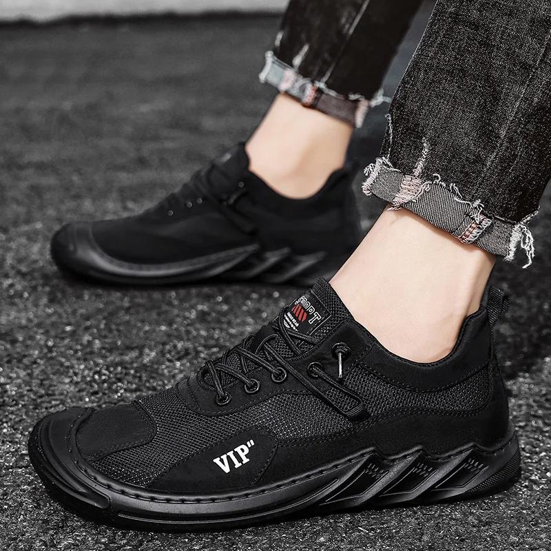 Мужские летние рабочие кроссовки Lovers, не повседневные кожаные повседневные туфли из искусственной кожи, теннисные туфли Tenid Shoose для мужчин, кожаные ботинки для мужчин