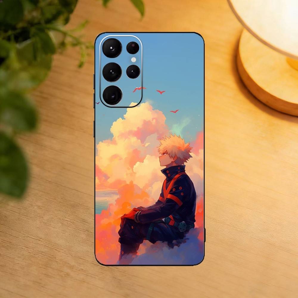 Bakugo A-Аниме K-Кацуки Чехол для телефона Для Samsung S25,24,21,22,23,30,Ultra,20,Plus,Fe,Lite,Note Мягкий Черный Чехол