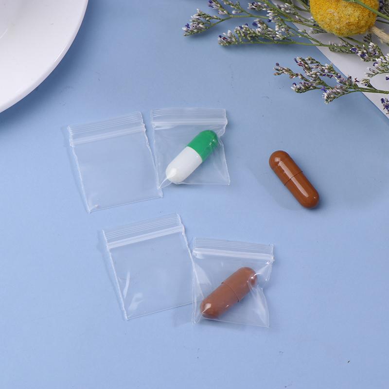 100 шт. полиэтиленовые пластиковые упаковочные пакеты пакеты с застежкой-молнией для таблеток мини-пакеты с застежкой-молнией пакет с застежкой-молнией 2,5X3 см