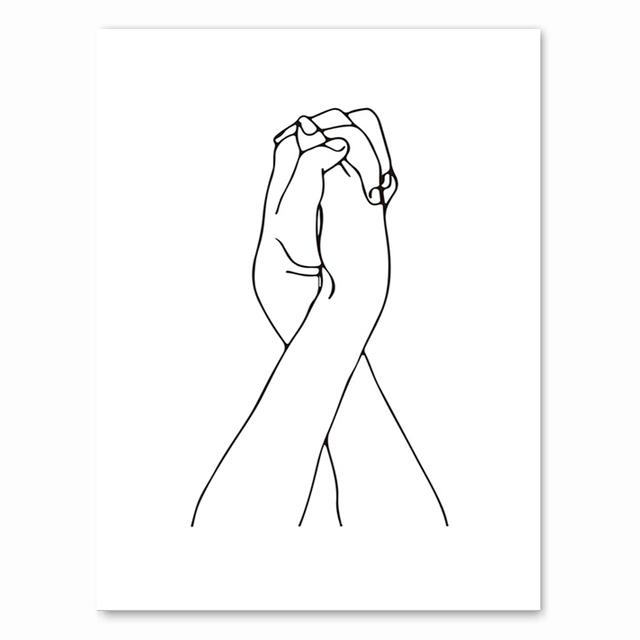 Nordic Minimalist Figures Line Art Sexy Woman Body Nude Wall Drawing PostersCanvas Paintings Prints Decoration for Livingroom