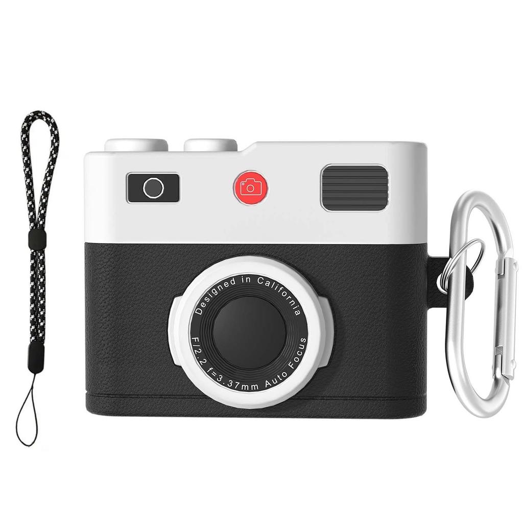 Для AirPods Pro 3 Чехлы для наушников Ретро 3D Дизайн камеры Защитный силиконовый противоударный чехол-накладка для AirPods Pro 3 со шнурком