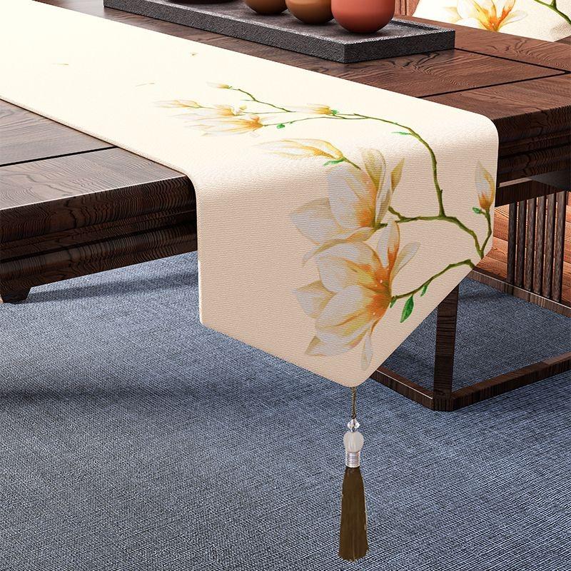Новый китайский стиль, легкие роскошные скатерти, высококачественная прямоугольная скатерть, современный благоприятный узор в виде облаков, столы с флагом, коврик для украшения дома