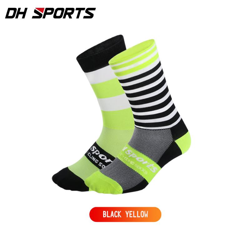 DH SPORTS Professional Cycling Socks Best Funky Breathable Wicking Road Bicycle Sport Compression Running Socks