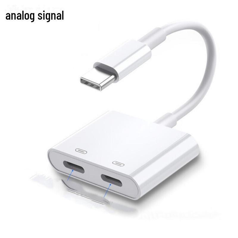 Адаптер для гарнитуры Type-C: Двойная функция: зарядка и аудиозвонки