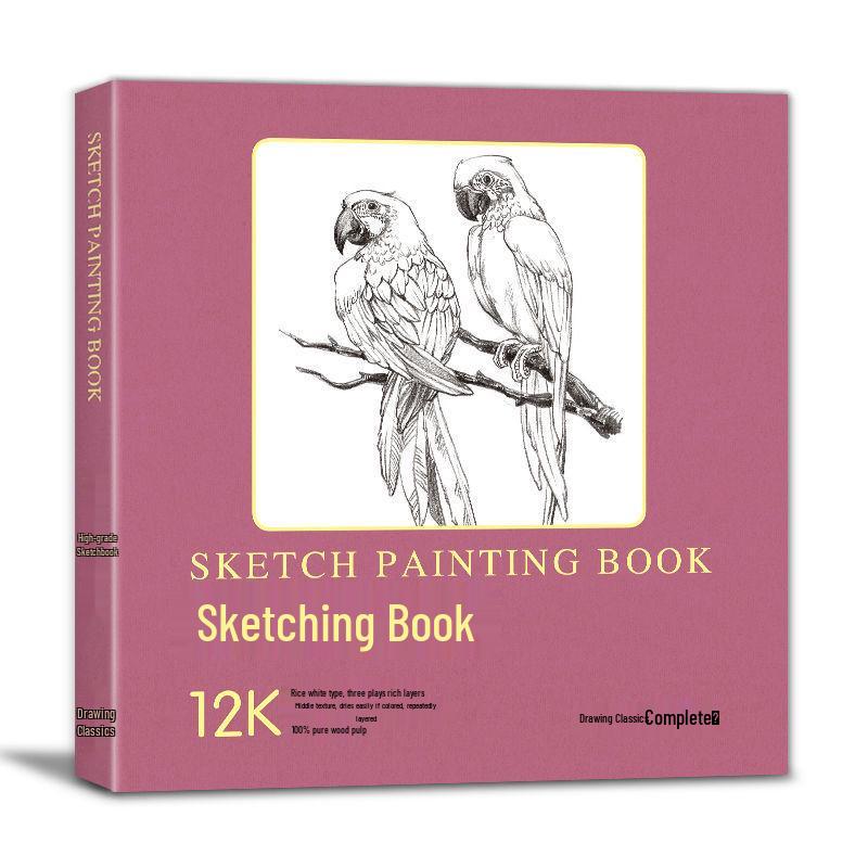 Классический скетчбук: 120 листов, бумага для рисования формата 12K+16K со sketching-карандашами