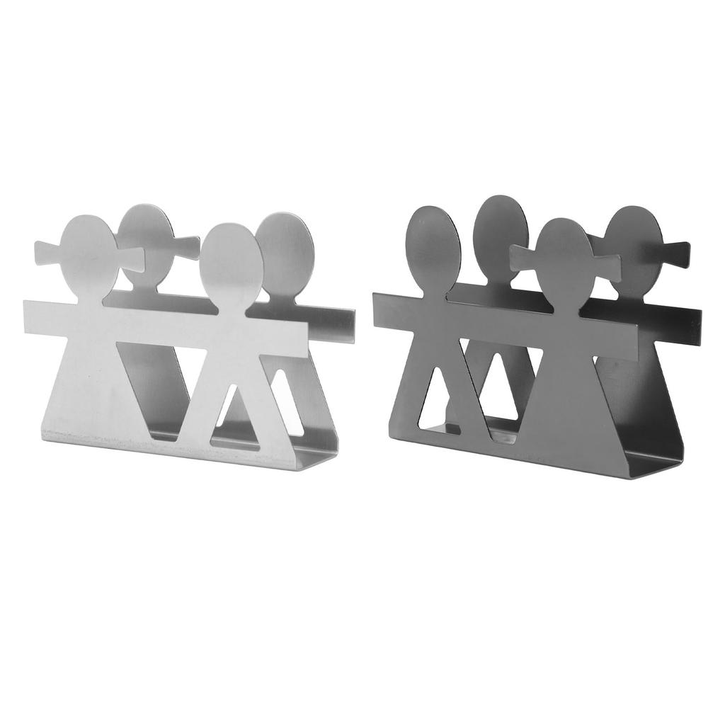 Вертикальный держатель для салфеток «Мальчик и девочка» с ажурным узором из кованого железа, вертикальный держатель для салфеток на столе 