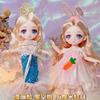 16 см 3D Комиксные Глаза Девочка Принцесса BABI Кукла Игрушки 1/8 BJD Суставы Подвижные Красивая Одежда Белая Кожа Детские Игрушки для Переодевания Подарки
