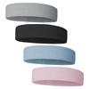 4Pcs Sports Headband Workout Sweatband Non Slip Ice Silk Hairband Exercise Fitness Headbands for
