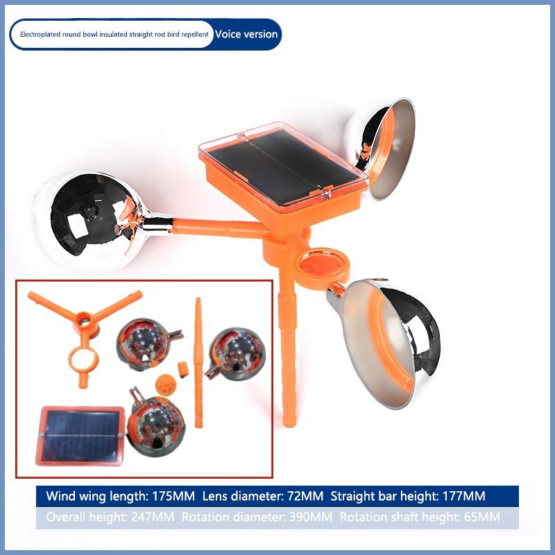 1 шт. Водонепроницаемое устройство для отпугивания птиц на солнечной энергии, отражатель, устройство для отпугивания птиц в саду, вращающийся на 360° солнечный отпугиватель птиц