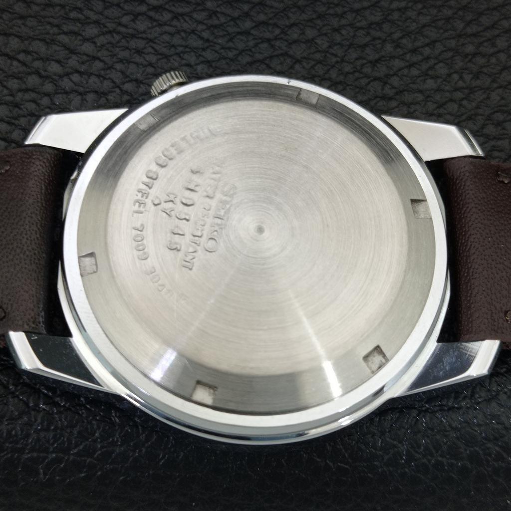 АВТОМАТИЧЕСКИЕ ВИНТАЖНЫЕ ОТРЕСТАВРИРОВАННЫЕ МУЖСКИЕ ЧАСЫ SEIKO ЯПОНИЯ КОРИЧНЕВЫЙ ЦИФЕРБЛАТ a445571-1