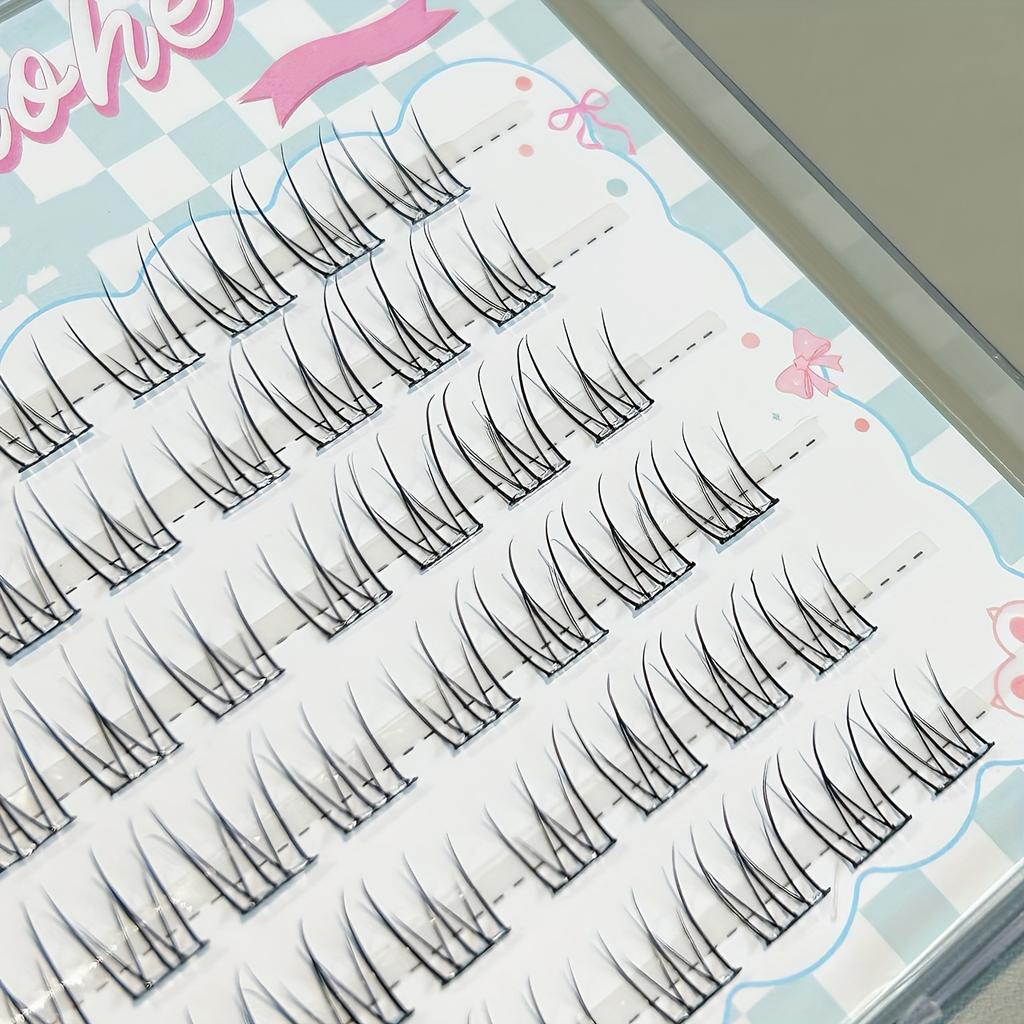 Glueless Eyelashes 48 Clusters 10-13mm C Curl Natural Fluffy Segmented Lashes for Beginners