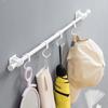 Multifunctional Telescopic Curtain and Clothes Drying Rod - Punch-Free Design, Ideal for Door Curtains, Kitchen Partitions, and Showers.