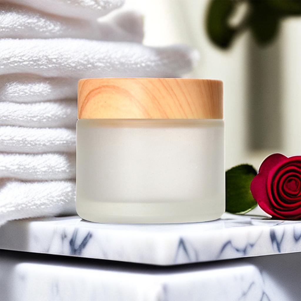 Glass Cosmetic Containers Empty Sample Jars with Leak Proof Lids Makeup Containers for Lotion Cream 5/10/15/20/30/50/60g