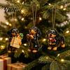 Holiday Dog Advent Calendar 2026 Dachshund Calendar, 24 Days Collectible Surprises with 2D Acrylic Puppy Keepsake Gifts Festive Figures for
