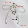 Korean Chic Pearl Bow Love Pendant Keychain for AirPods & Phones