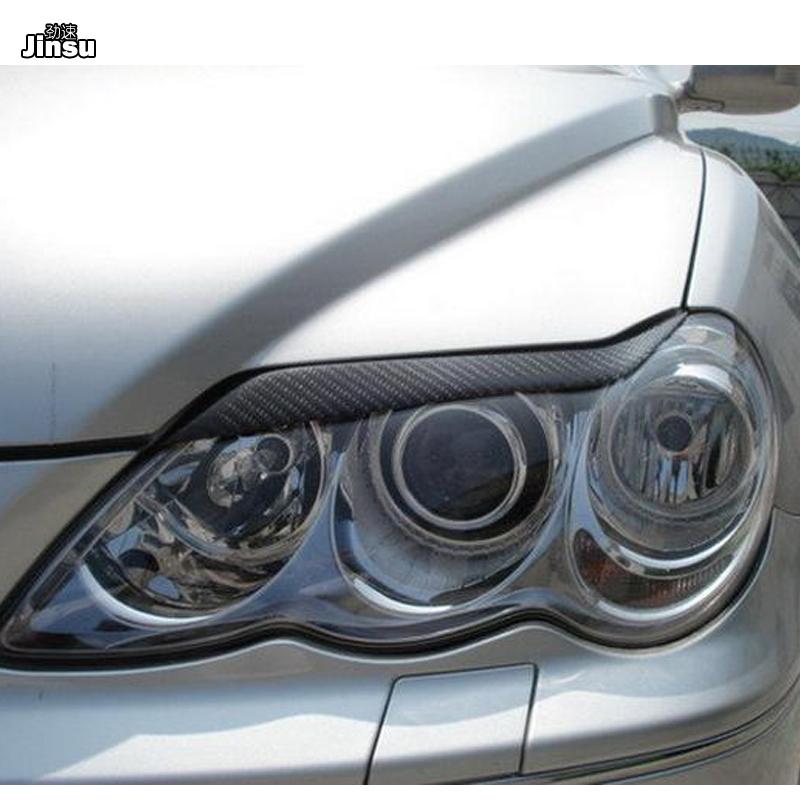 Для Toyota Mark X 2004 - 2009 Накладки на фары "Брови" из углеродного волокна Reiz Стекловолокно Грунтовка Наклейки на передние фары автомобиля 2 шт.