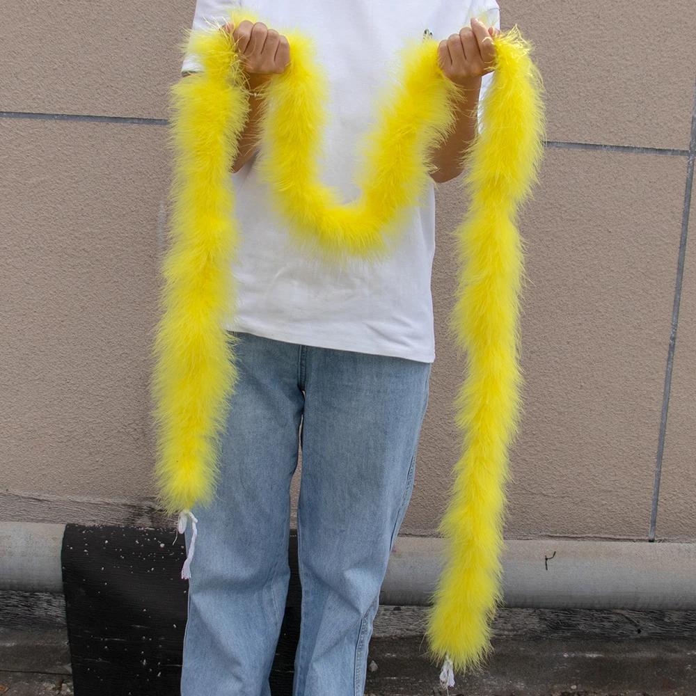 2M 50Grams Marabou Turkey Feathers Boa Trim for Crafts Needlework Shawl Party Scarf Carnival Costume Wedding Plumes Decoration