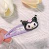 Прозрачный зажим-коготь для волос Sanrio Kuromi: Большой летний мультяшный аксессуар для волос