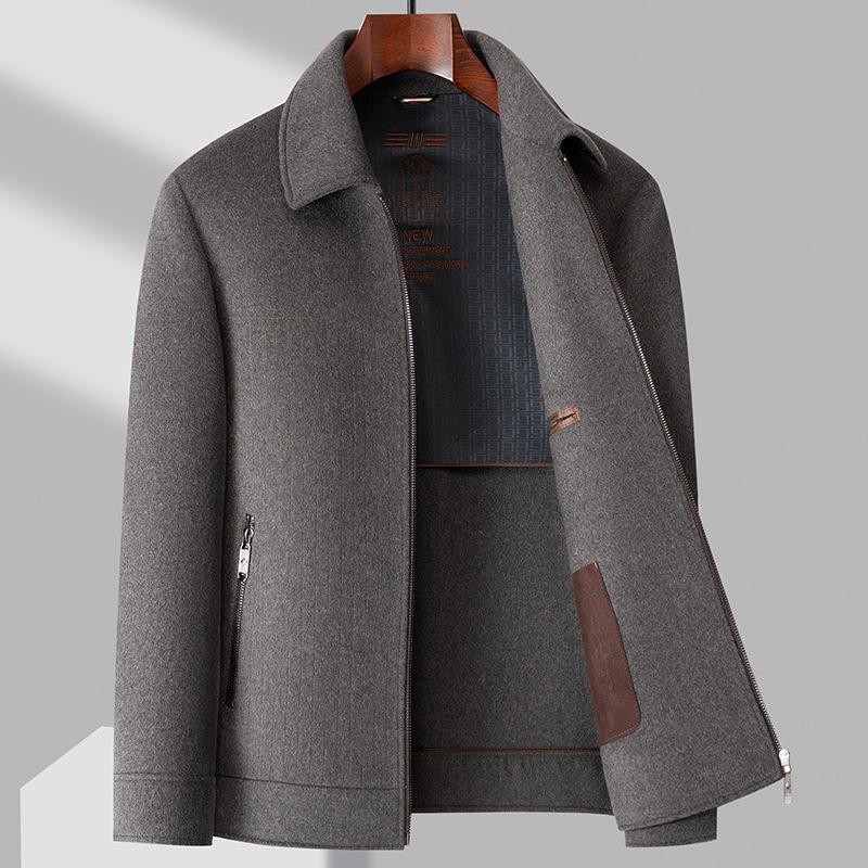 Зимняя двусторонняя шерстяная куртка, отстегивающаяся пуховая подкладка, мужская шерстяная куртка