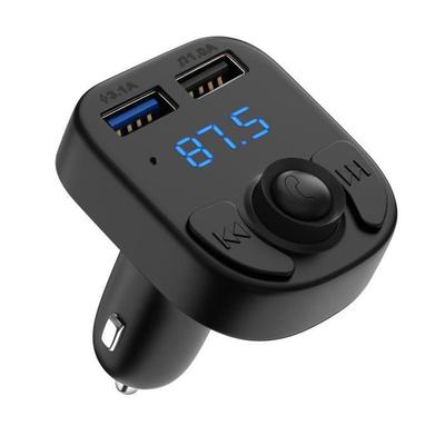 FM-трансмиттер Bluetooth 5.0 - - Радиоадаптер - 2 USB-порта - Громкая связь - Черный