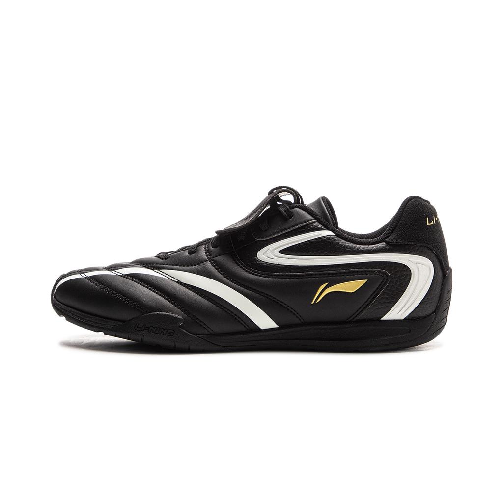 Li Ning Скользкие, износостойкие, легкие низкие повседневные кроссовки мужские черные AGLV135-1