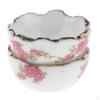 2 Pieces Porcelain Dollhouse Flowers Bowls Dinner Service Set Kitchen Accessories
