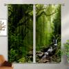 Natural Scenery 3d Print Decoration Decorative Curtains, Living Room Bedroom Kitchen Semi-Blackout Curtains 2PCS