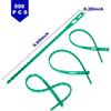 Lot de 500 attaches de plantes réglables 17 cm — liens de jardin réutilisables vert foncé