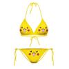 Pikachu Yellow Women's Halter Bikini - Sexy Triangle Swimsuit with Lace-Up Design