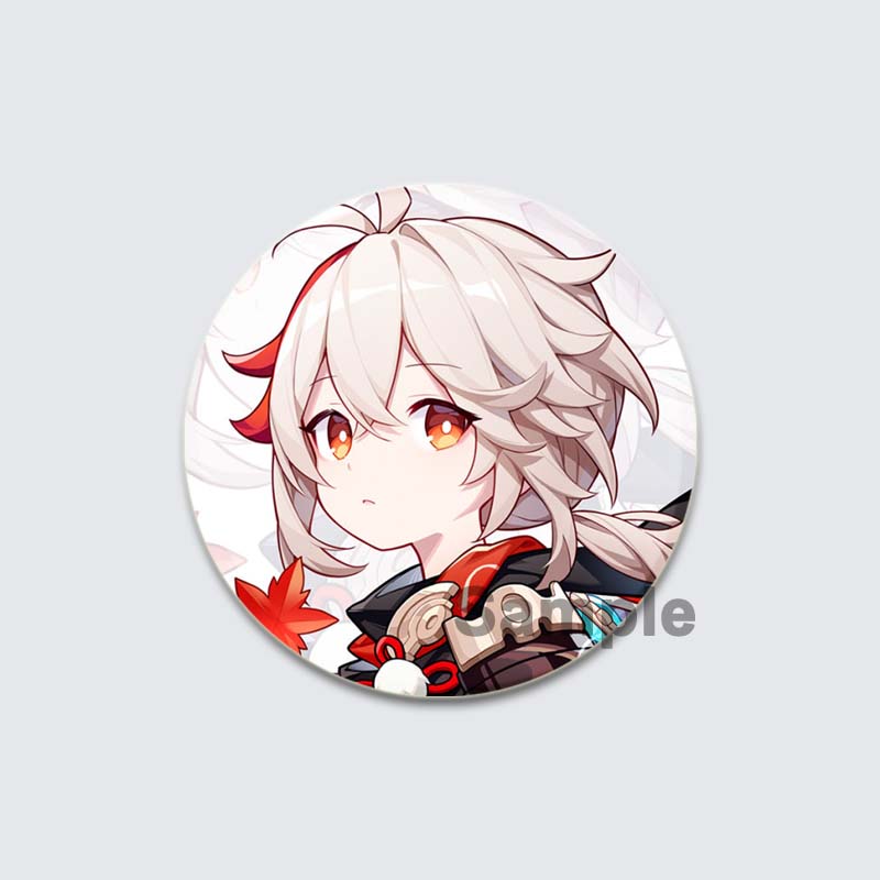 32/44/58mm Game Anime Genshin Impact Pin Fun Cartoon Cute Head Image Brooch Badge Bag Decor for Fans Collection Friends Gift Accessory