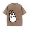 Studio Ghibli futbolka Totoro futbolka kuz qish yapon futbolka Anime bosma erkaklar futbolka Retro yuvilgan vintage futbolka