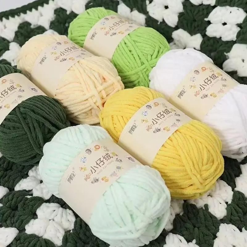 1pc 50g Handmade DIY Knitting Yarn Thick Velvet Yarn Wool Thread Baby Scarf and Hat Soft Chenille Yarn for Knitting Chunky Yarn