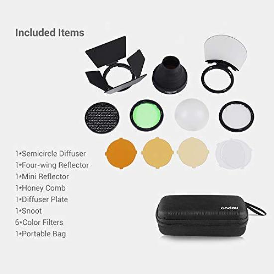 Авторизованный агент Техническое соответствие Godox Flash Strobe TTL Круглая головка Вспышка Speedlight 10-уровневая светодиодная пилотная лампа Совместимость с камерами Canon